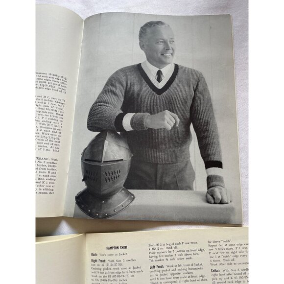 Vintage Columbia Minerva Mens Knitting Pattern Books Vol 124 & 798 For Classic S - Picture 9 of 14